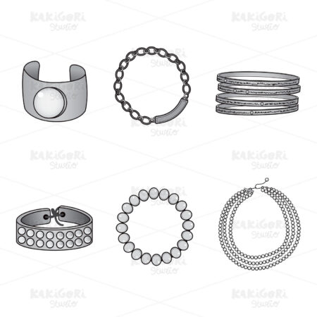Black And White Accessories Clipart Vector Illustration 01619