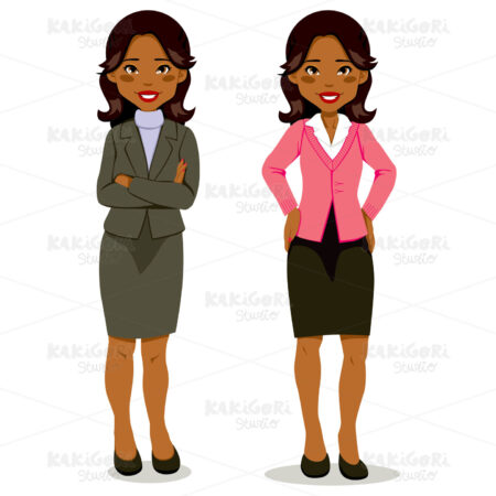 Black Executive Woman Clipart Vector Illustration 00650