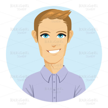 Blonde Avatar Man Clipart Vector Illustration 03815