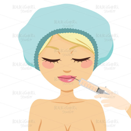 Botox Lips Woman Clipart Vector Illustration 03420