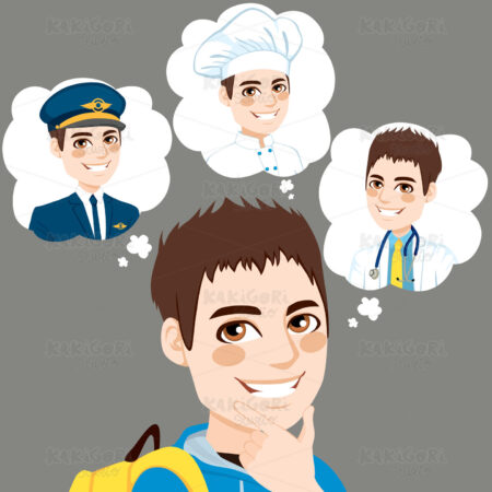 Boy Career Choice Clipart Vector Illustration 02994