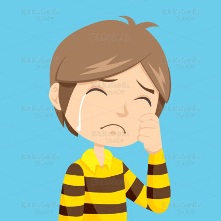 Boy Crying Clipart Vector Illustration 00478