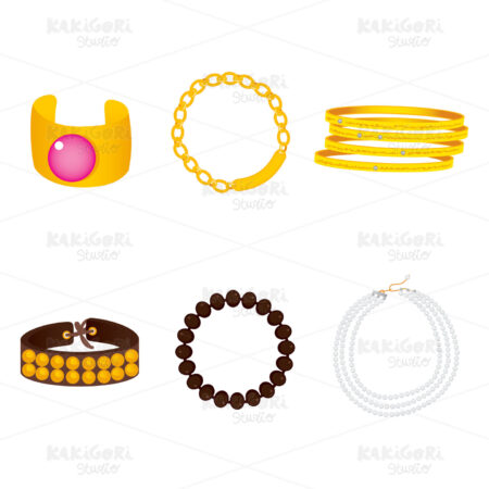 Bracelets Accessories Collection Clipart Vector Illustration 01624