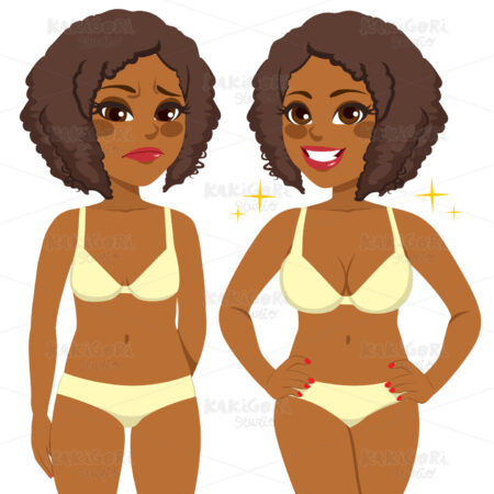 Breast Enlargement Woman Clipart Vector Illustration 03216