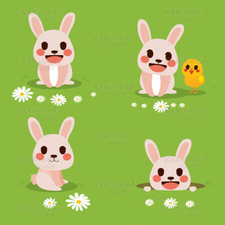 Bunny Easter Clipart Vector Illustration 03418