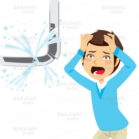 Bursting Pipe Clipart Vector Illustration 00827