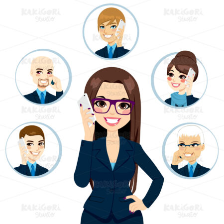 Business Contacts Concept Clipart Vector Illustration 01317