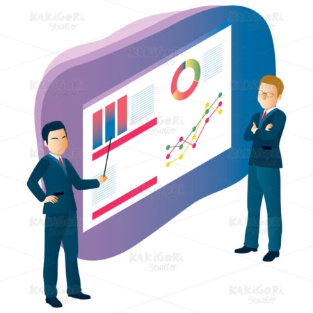 Business Graph People Clipart Vector Illustration 04520