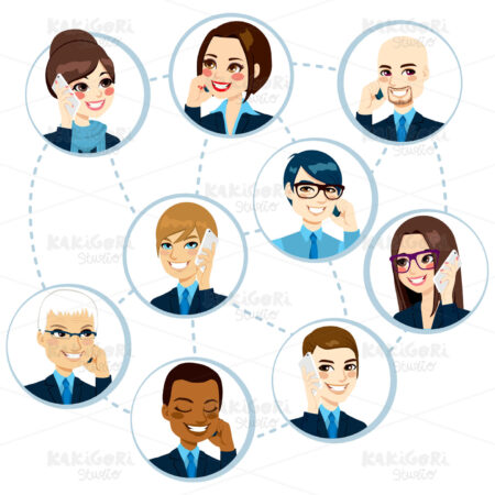 Business Network Concept Clipart Vector Illustration 01319