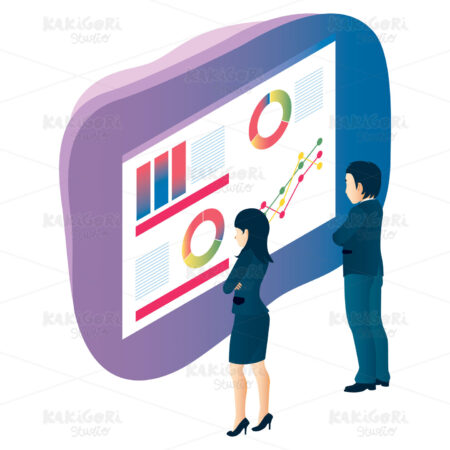 Business Team Graph People Clipart Vector Illustration 04550