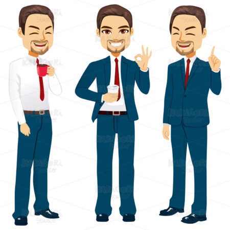 Businessman Coffee Break Clipart Vector Illustration 04383