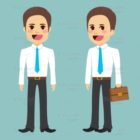 Businessman Standing Clipart Vector Illustration 03339
