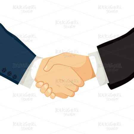 Businessmen Shaking Hands Clipart Vector Illustration 02461
