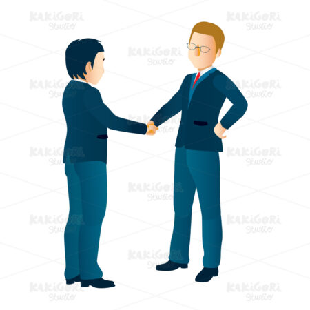 Businessmen Shaking Hands Clipart Vector Illustration 04551