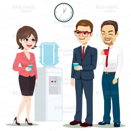 Businesspeople Water Machine Clipart Vector Illustration 04690