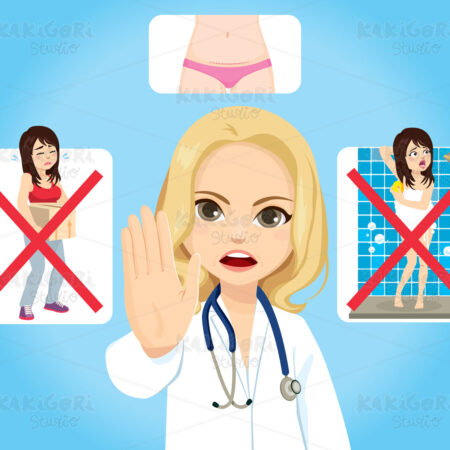 C Section Care Doctor Advice Clipart Vector Illustration 05197