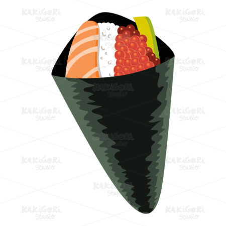 California Roll Sushi Clipart Vector Illustration 03729