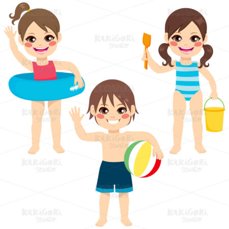 Children Beach Toys Clipart Vector Illustration 02643