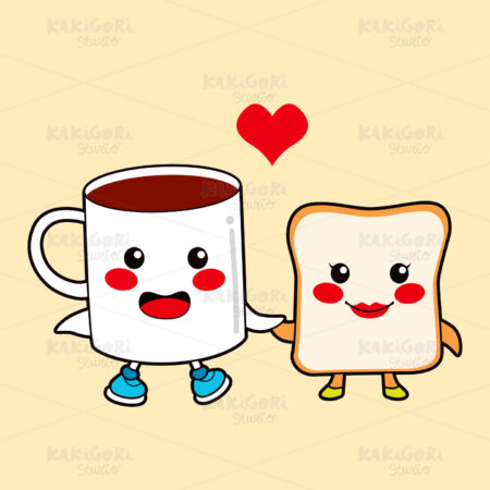 Chocolate and Toast Clipart Vector Illustration 00859