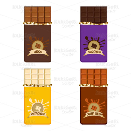 Chocolate Bar Collection Clipart Vector Illustration 01504