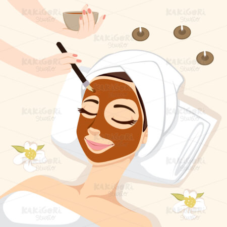 Chocolate Mask Treatment Clipart Vector Illustration 01293