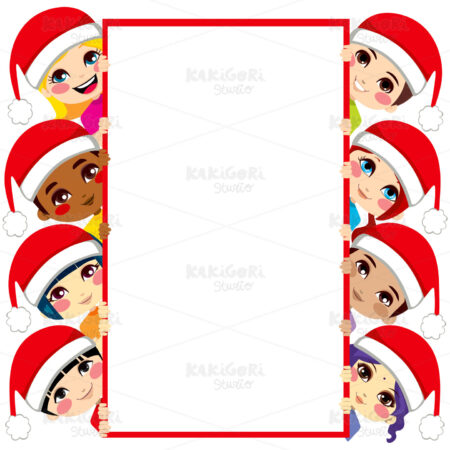 Christmas Children Friends Clipart Vector Illustration 01011