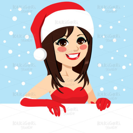Christmas Woman Clipart Vector Illustration 03780