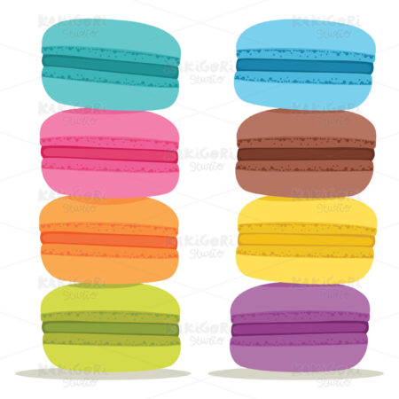 Colorful Macarons Clipart Vector Illustration 03296