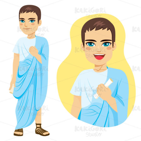 Commoner Roman Citizen Clipart Vector Illustration 05089