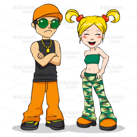 Cool Couple Clipart Vector Illustration 00539