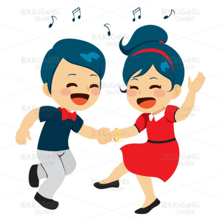 Couple Dancing Clipart Vector Illustration 03592