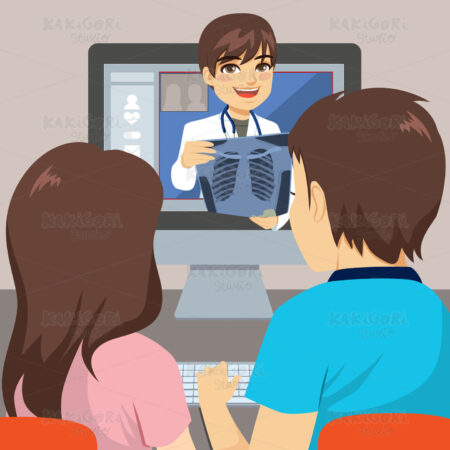 Couple Doctor Clipart Vector Illustration 04361