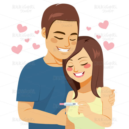 Couple Test Happy Clipart Vector Illustration 03701