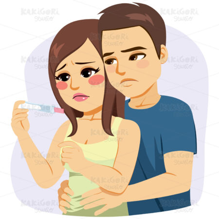 Couple Test Worried Clipart Vector Illustration 03702