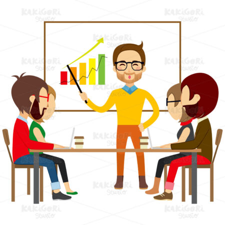 Coworking People Collaboration Meeting Clipart Vector Illustration 02191