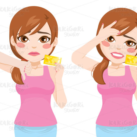 Credit Card Negative Expressions Clipart Vector Illustration 05185