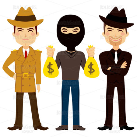 Crime Profession People Clipart Vector Illustration 02514