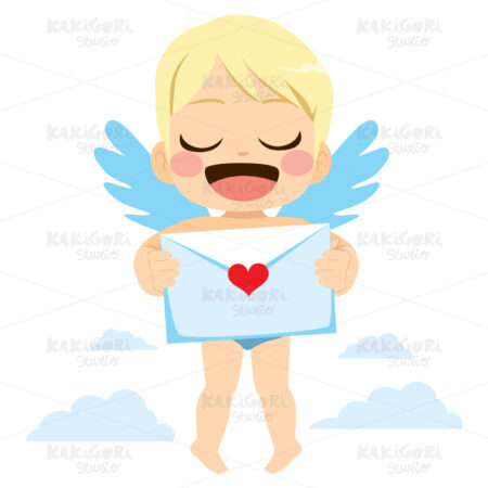 Cupid Love Letter Clipart Vector Illustration 03938