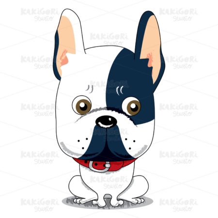 Cute French Bulldog Clipart Vector Illustration 00615