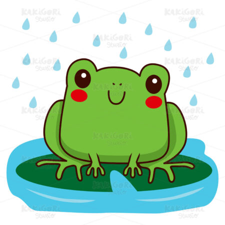 Cute Frog Smiling Clipart Vector Illustration 01636