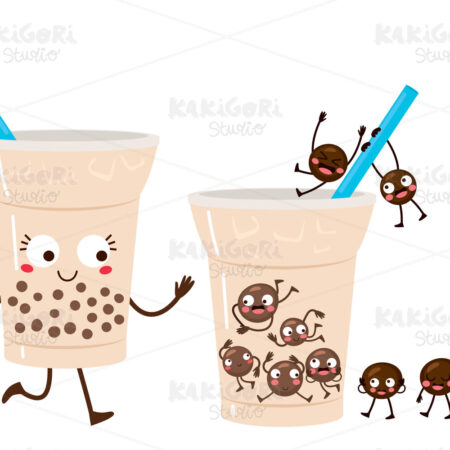 Cute Tapioca Characters Having Fun Clipart Vector Illustration 05099