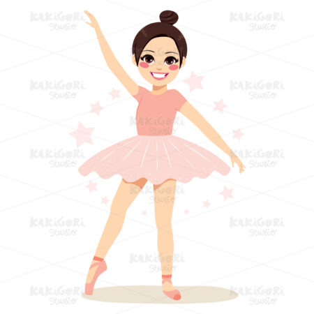 Dancing Ballerina Clipart Vector Illustration 04055