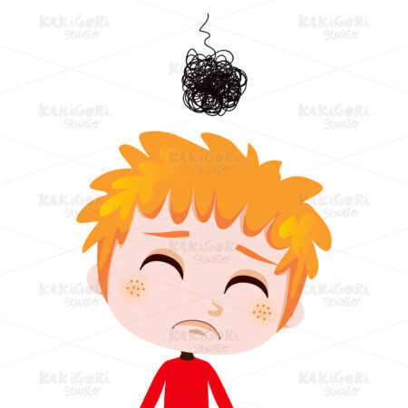 Depressed Kid Clipart Vector Illustration 00767