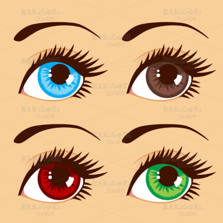 Different Eye Colors Clipart Vector Illustration 01449