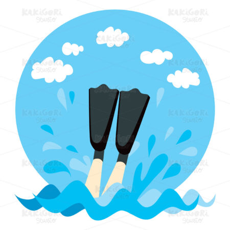 Diving Splash Clipart Vector Illustration 00461