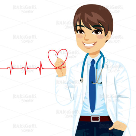 Doctor Drawing Heart Clipart Vector Illustration 01398