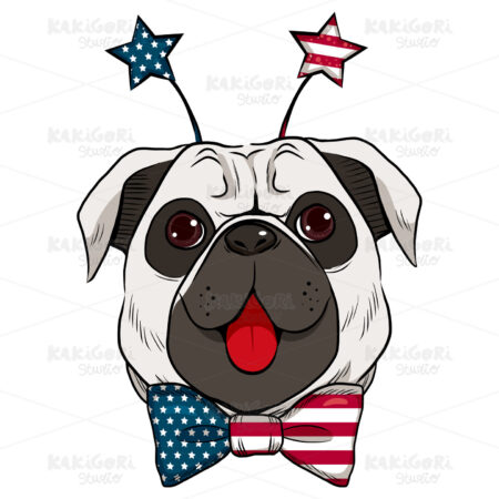 Dog Uncle Sam Clipart Vector Illustration 02860