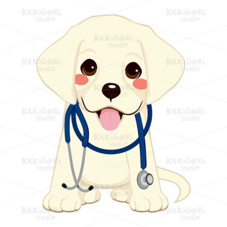 Dog Vet Stethoscope Clipart Vector Illustration 03019