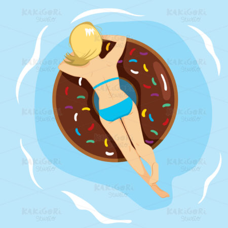 Doughnut Inflatable Back Clipart Vector Illustration 03643
