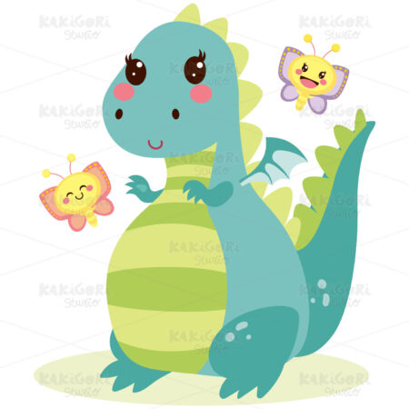 Dragon Butterfly Clipart Vector Illustration 03545